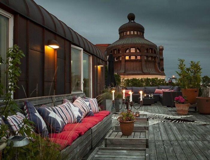 Как обустроить террасу на крыше: топ-17 потрясающих вариантов