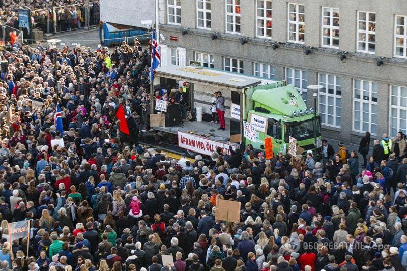 Офшорний скандал: в Ісландії тисячі людей вийшли на мітинг проти прем'єра