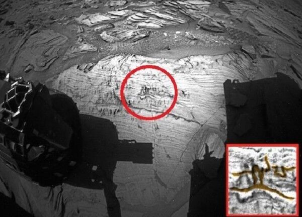 На Марсе обнаружили наскальный рисунок бегущего человека