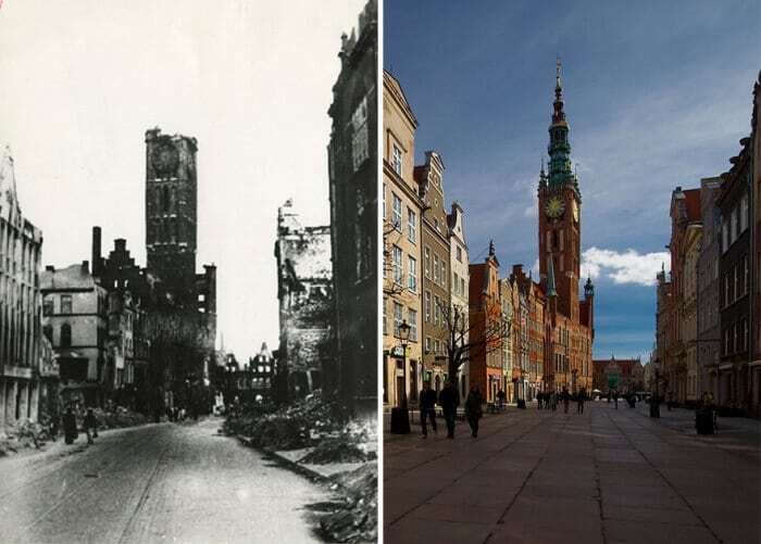 Гданьск после Второй мировой: потрясающие фото восстановленного города