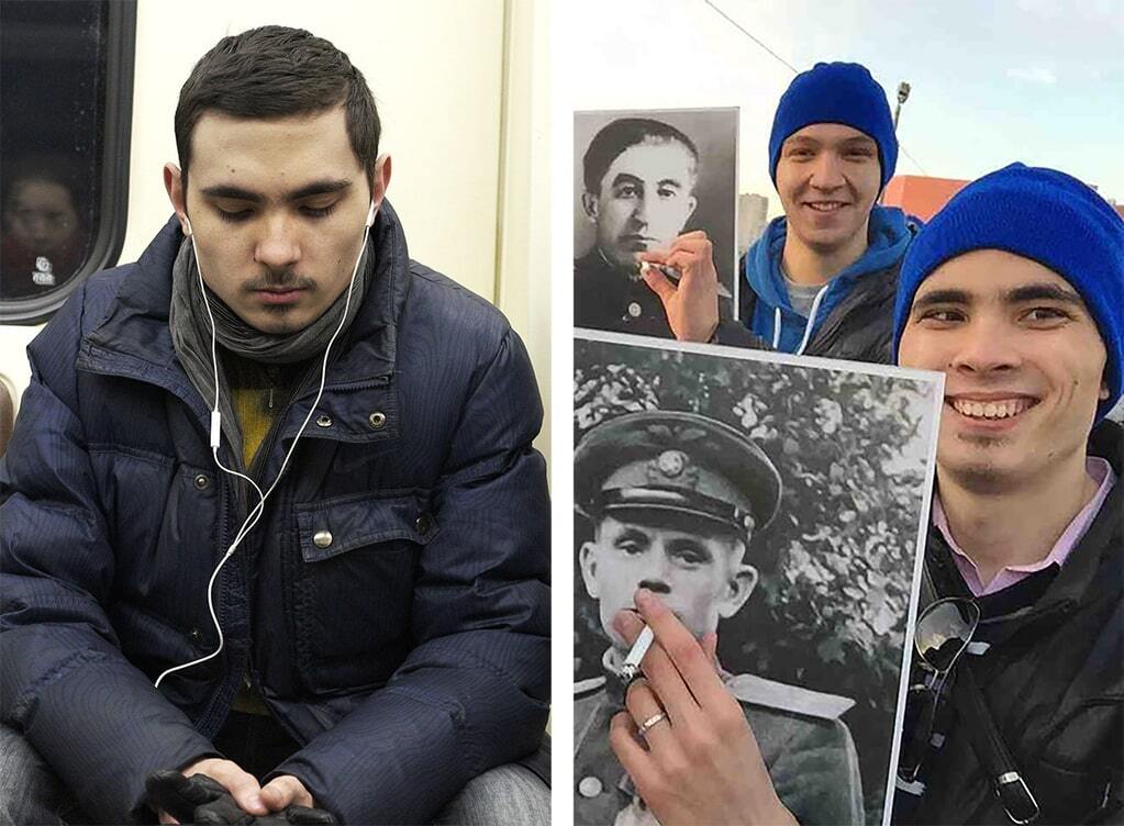 Найди отличия: фотограф отыскал случайных попутчиков из метро в соцсетях