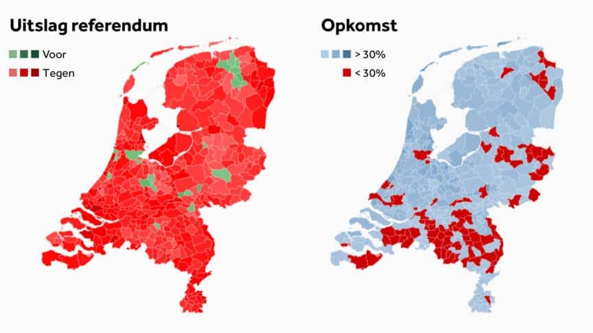В Нидерландах лишь 22 из 390 муниципалитетов поддержали Украину. Инфографика