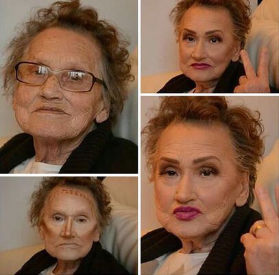 80-летняя бабушка попросила внучку накрасить ее и стала звездой Интернета (фото)