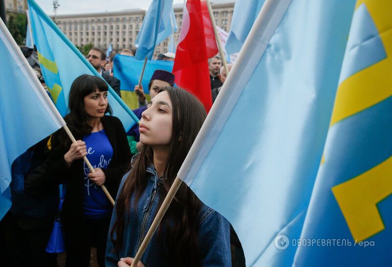 Годовщина депортации крымских татар: на Майдане состоялся митинг памяти. Опубликованы фото, видео