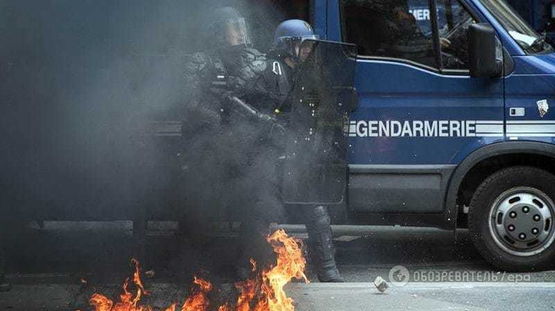 Париж в огне: многотысячные протесты во Франции разогнали гранатами. Фоторепортаж и видеофакт