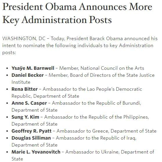 Обама визначився з новим послом в Україні