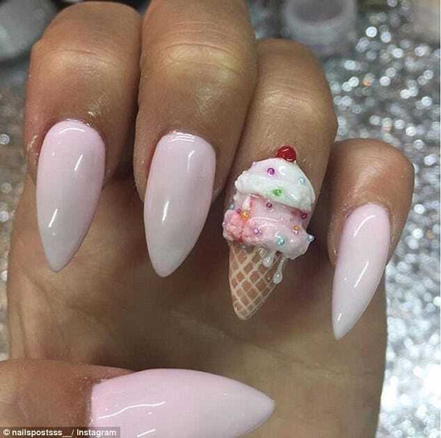 Десертный маникюр: сеть охватила мода на ногти в виде мороженого