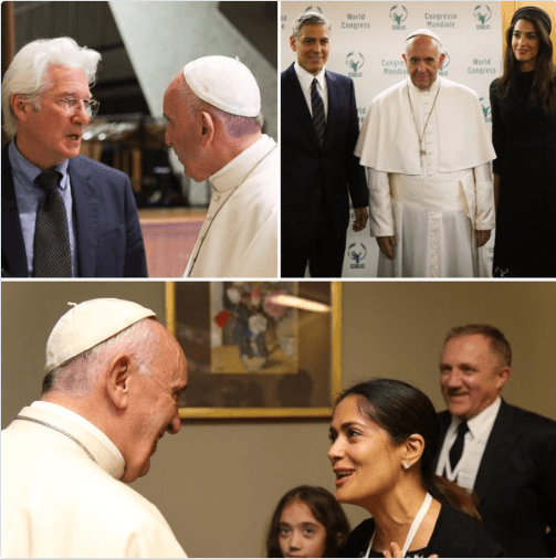 Папа Римский наградил голливудских звезд: фото- и видеофакт