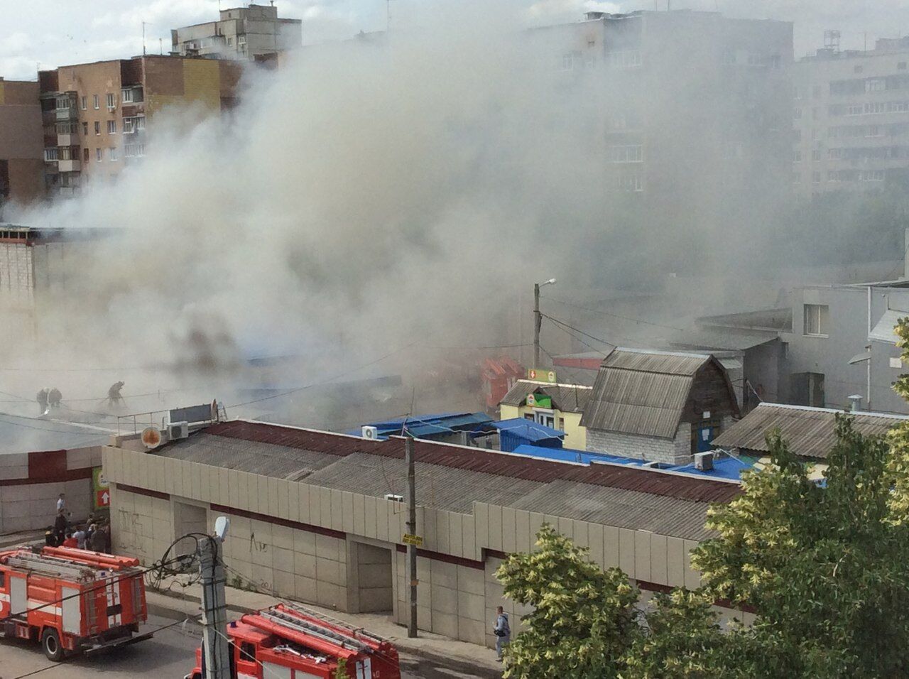В Харькове горел рынок на Одесской. Фото