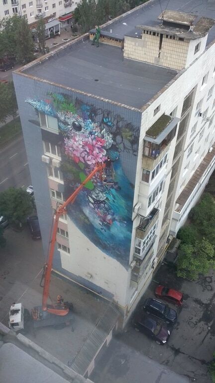 Муралы Киева: потрясающие фото рисунка на многоэтажке