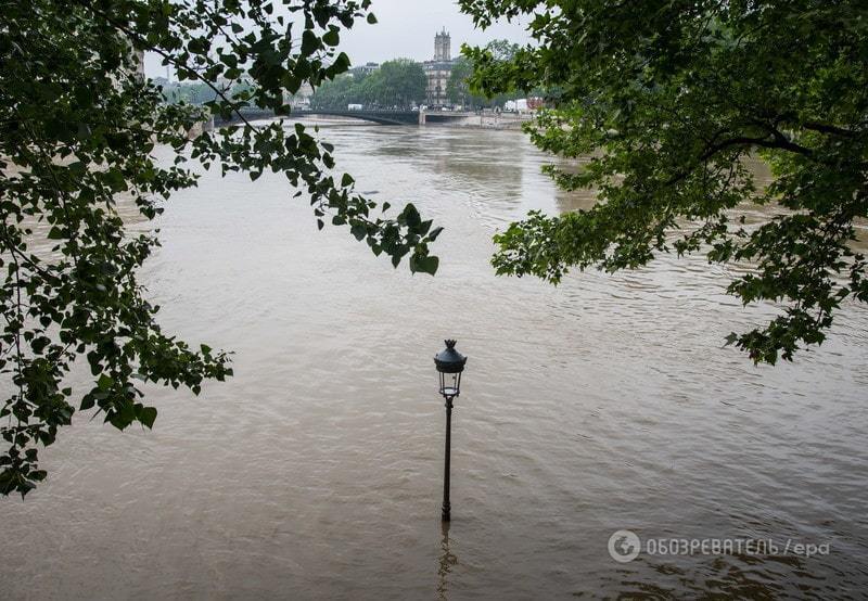 Зуаву по колено: Париж уходит под воду из-за паводка