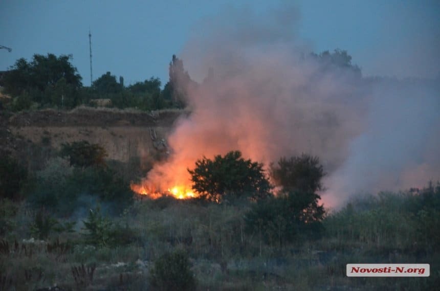 "Ветер несет ядовитый дым на город": в Николаеве загорелась свалка. Опубликованы фото и видео