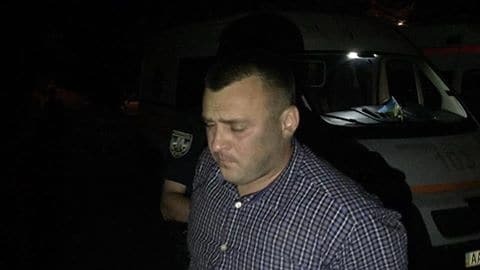 В Киеве задержали пьяного полицейского на Range Rover