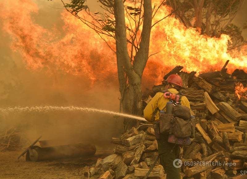 Лесной пожар в Калифорнии: сожжено более 7,5 тыс. гектаров, есть погибшие. Фоторепортаж