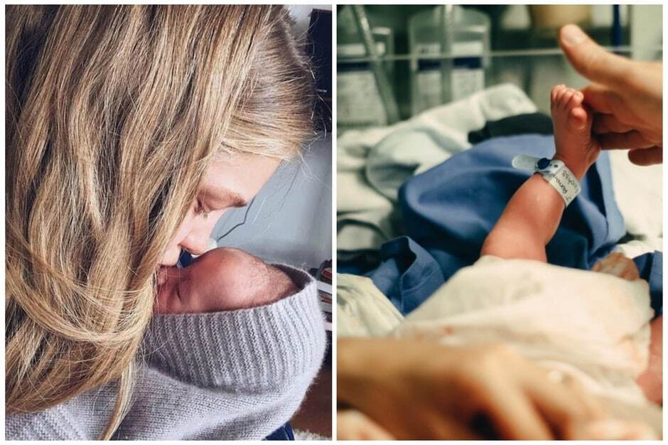 Появились первые фото Натальи Водяновой с новорожденным сыном 
