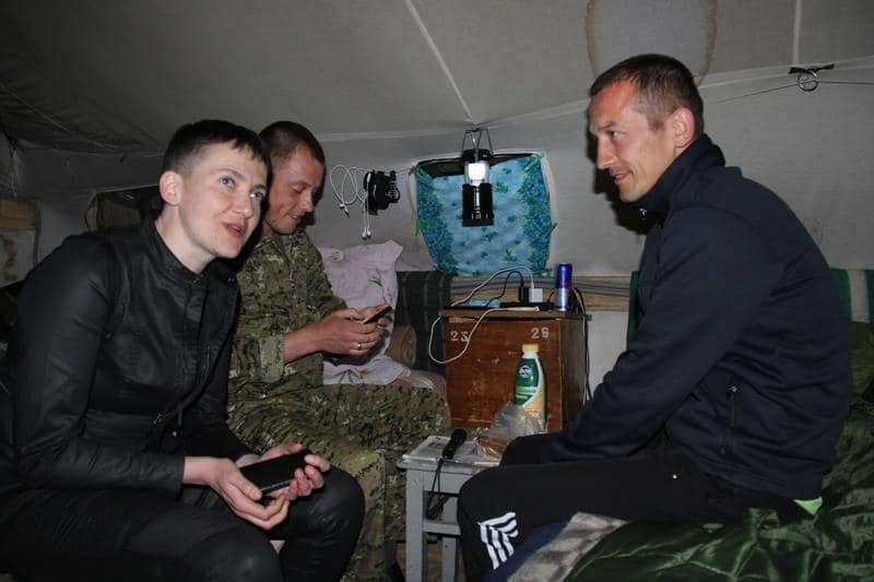 Савченко приїхала в зону АТО: опубліковано фото