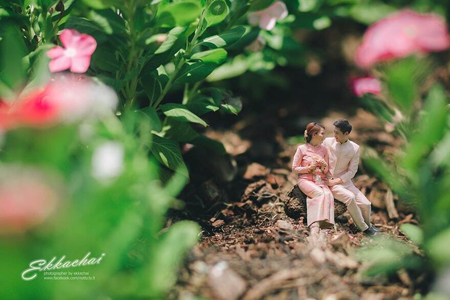 Свадебный фотограф превращает пары в миниатюрных людей: удивительные кадры