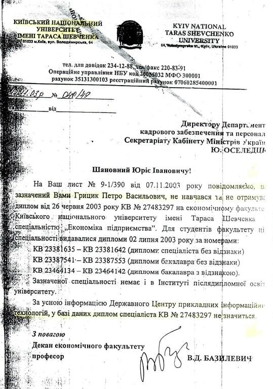Не учился и не получал: один из руководителей Закарпатья попался с фальшивым дипломом. Фото документов
