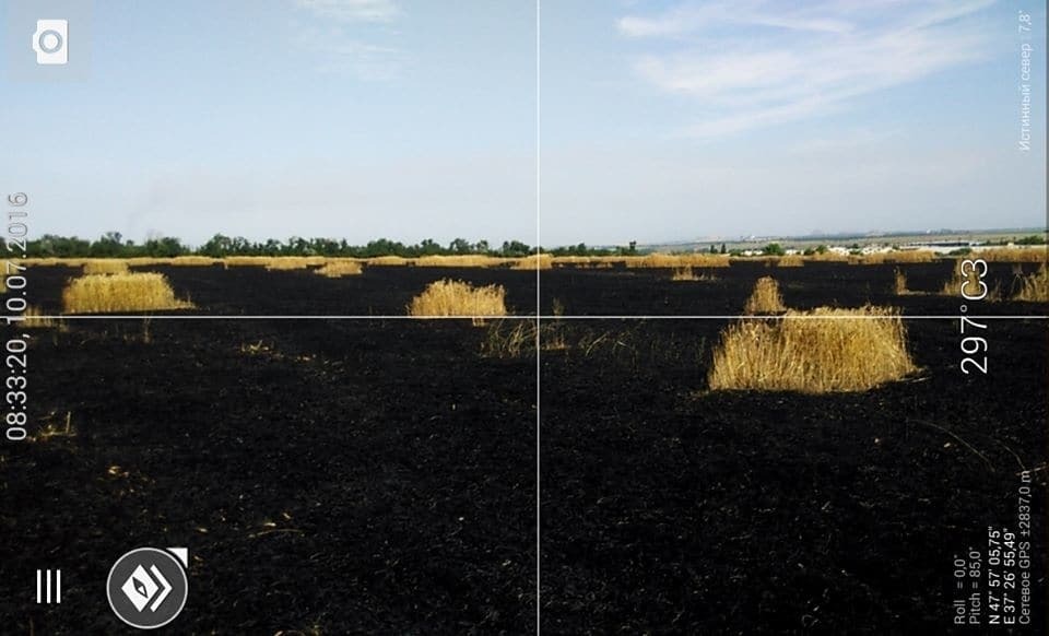 Підла помста терористів: у Мар'їнці артилерією спалили 35 га пшениці