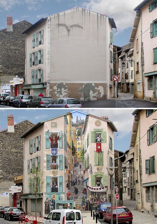 Французский художник превращает стены зданий в настоящие произведения искусства: удивительные фото
