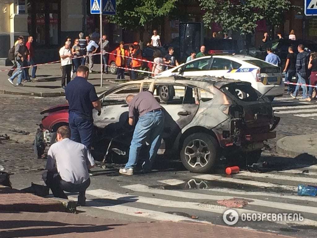 Купа обгорілого заліза: який вигляд має підірване авто, в якому загинув Павло Шеремет