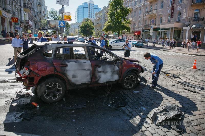 Груда обгоревшего железа: как выглядит взорванное авто, в котором погиб Павел Шеремет. Опубликованы фото