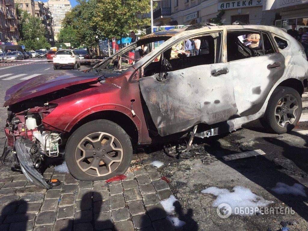 Груда обгоревшего железа: как выглядит взорванное авто, в котором погиб Павел Шеремет. Опубликованы фото