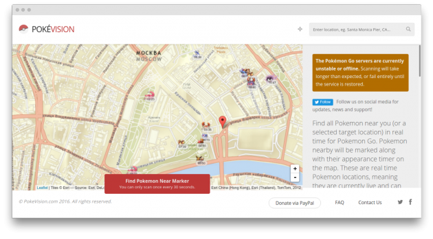 Pokemon GO: появился сайт для быстрого отлова покемонов