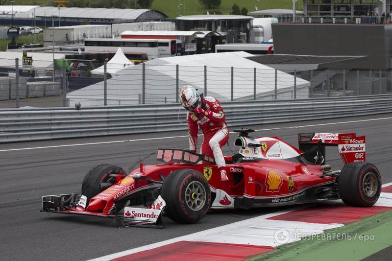 Шок для Ferrari. На Гран-при Австрии Феттель попал в аварию на скорости 300 км/ч: видео крушения