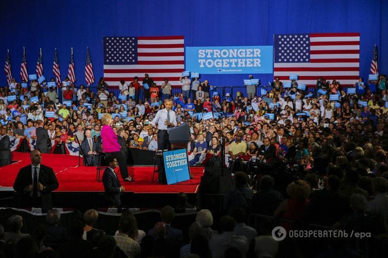 "Вірю в Хілларі": Обама вперше виступив на мітингу в підтримку Клінтон
