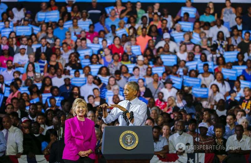 "Вірю в Хілларі": Обама вперше виступив на мітингу в підтримку Клінтон