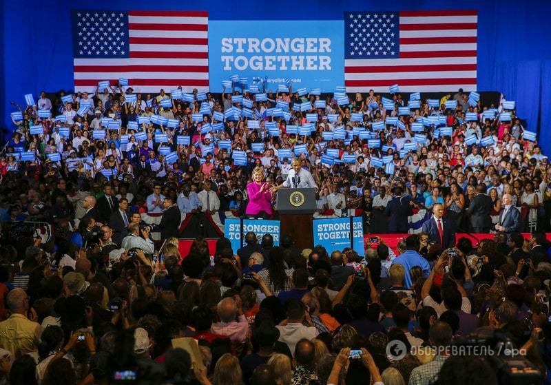 "Верю в Хиллари": Обама впервые выступил на митинге в поддержку Клинтон