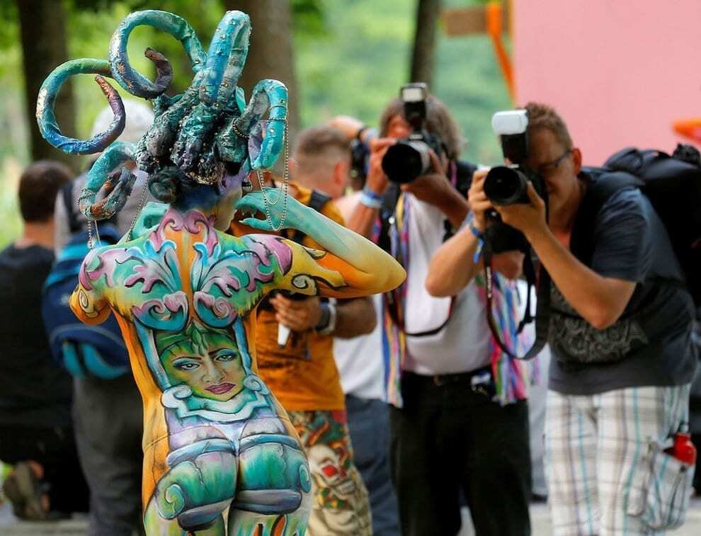 В Австрии прошел Всемирный фестиваль бодиарта: красочные фото