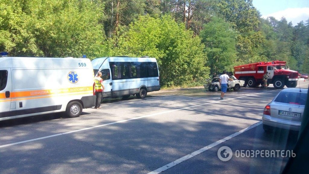 Появились фото ужасной аварии на Гостомельской трассе под Киевом