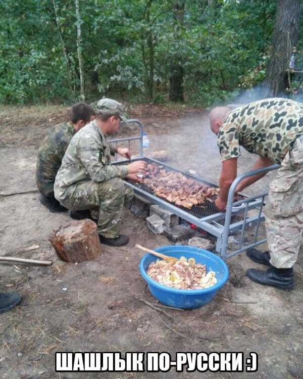 В России выдали украинских военных с шашлыком за "смекалистых русских"