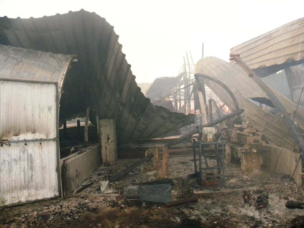 Масштабный пожар на Черниговщине: сгорели пять овощехранилищ и техника. Опубликованы фото