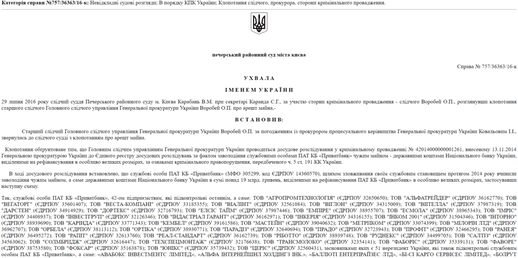 Посадові особи "ПриватБанку" присвоїли 19 млрд грн НБУ: суд арештував рахунки