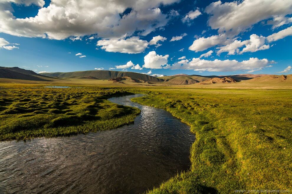 Среди зеленых холмов: потрясающие пейзажи Монголии