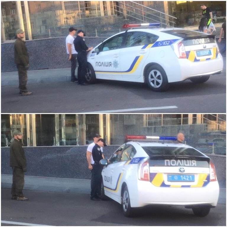 В Киеве одиозного Киву оштрафовали за неправильную парковку. Фотофакт