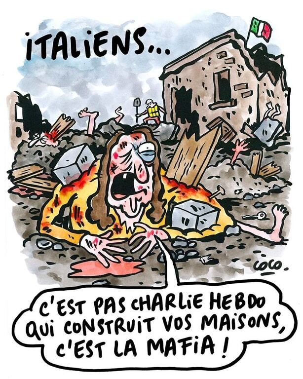 Землетрясение в Италии: власти пострадавшего города подали в суд на Charlie Hebdo из-за карикатуры