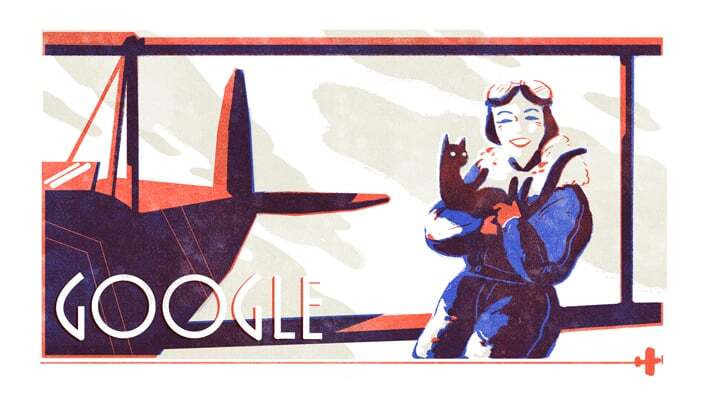 Ко дню рождения Джин Баттен: Google посвятил дудл знаменитой летчице