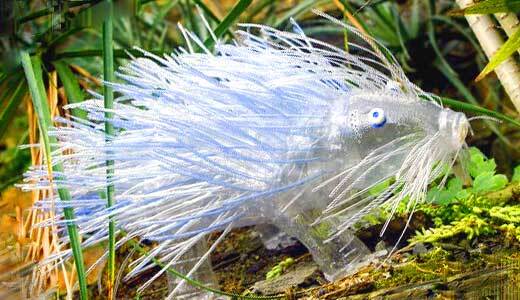 Поделки из пластиковых бутылок - дикобраз.