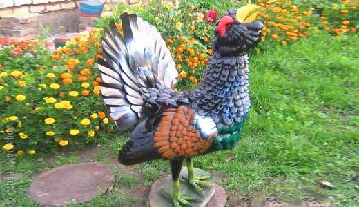 поделки из пластиковых бутылок - глухарь