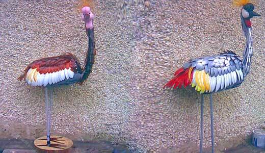 Поделки из пластиковых бутылок: журавль.