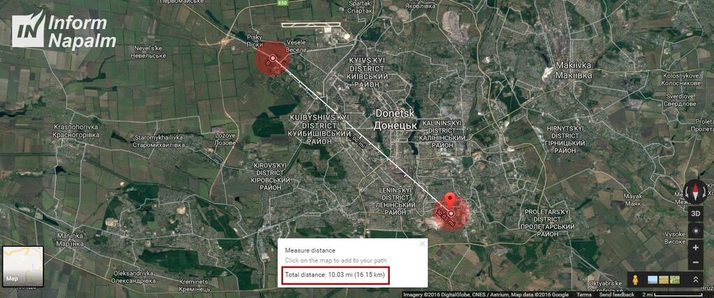 15 км от линии фронта: волонтеры вычислили место дислокации военной техники "ДНР" в Донецке