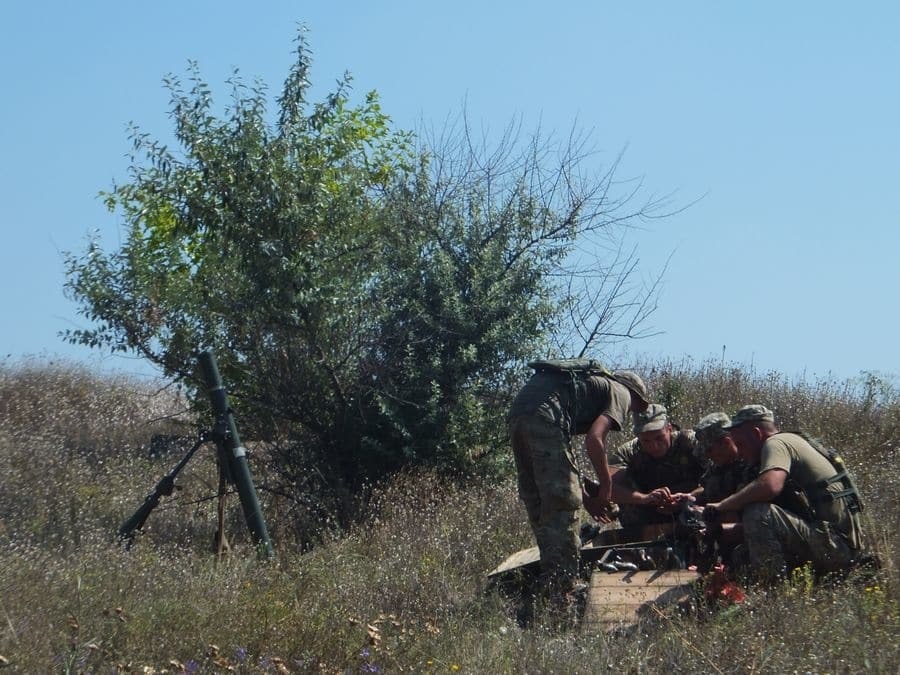 На Николаевщине состоялись учения украинских десантников-минометчиков. Опубликованы фото