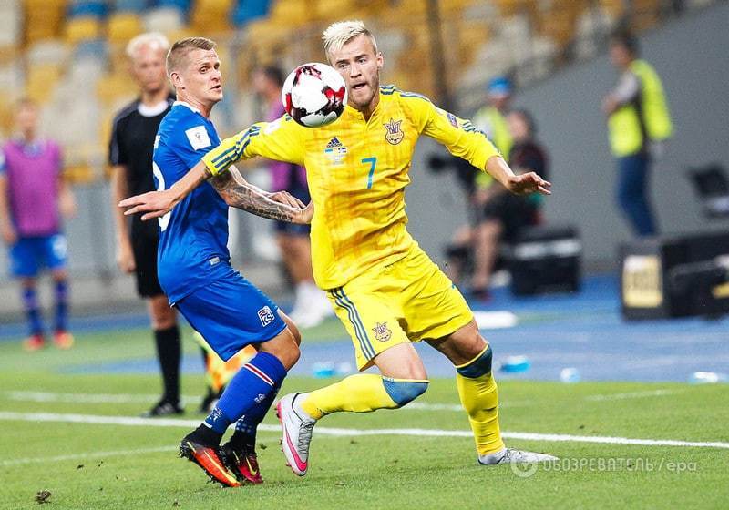 Украина сыграла вничью с Исландией в первом матче отбора на ЧМ-2018