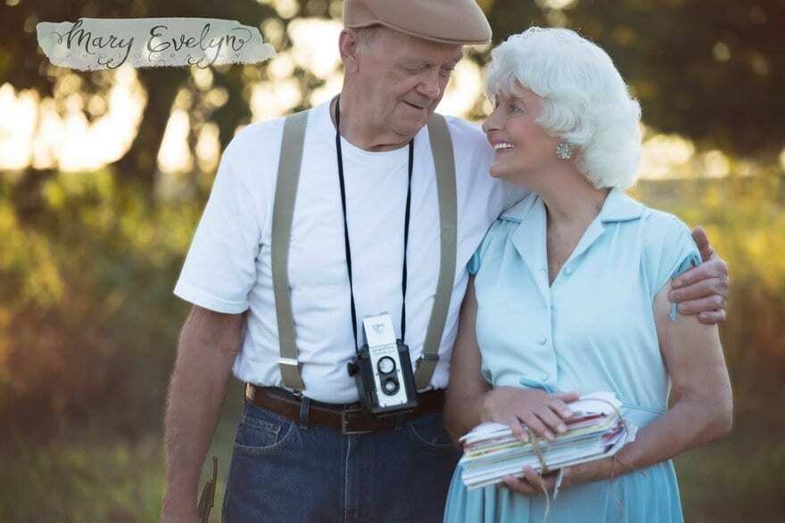 Пара отпраздновала 57-летие брака фотосессией в стиле фильма "Дневник памяти"