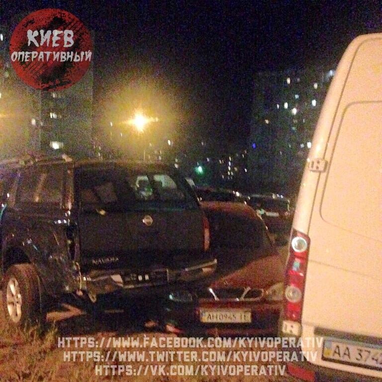 Пьяное ДТП в Киеве: водитель разбил четыре автомобиля