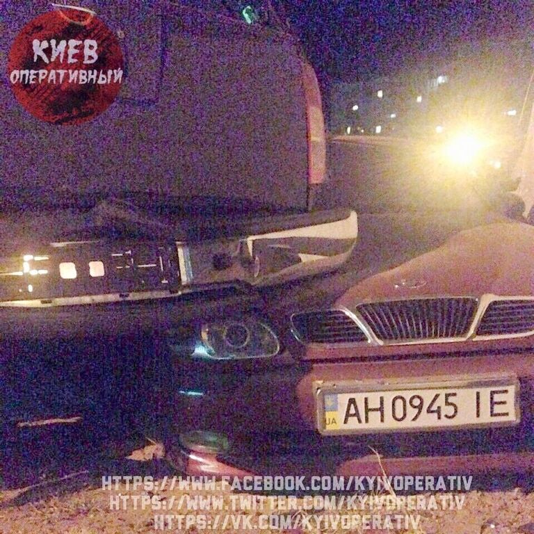 Пьяное ДТП в Киеве: водитель разбил четыре автомобиля